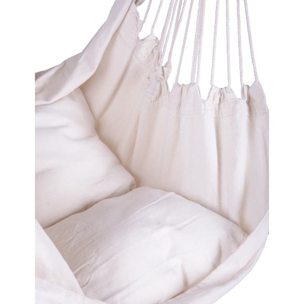 Krémovobiele polstrované závesné záhradné kreslo Tobago – Garden Pleasure-image-3