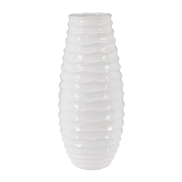 Biela keramická váza Mauro Ferretti Waves, 13 × 30,5 cm