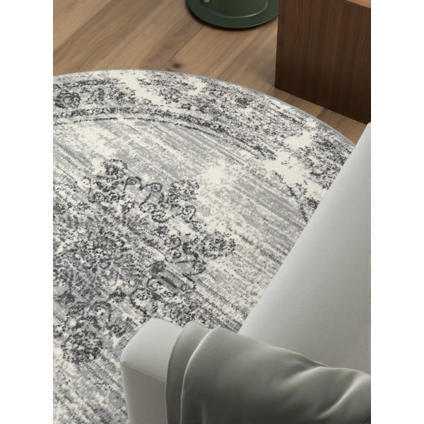 Sivo-krémový okrúhly koberec ø 160 cm Gloria Lydia – Hanse Home-image-1