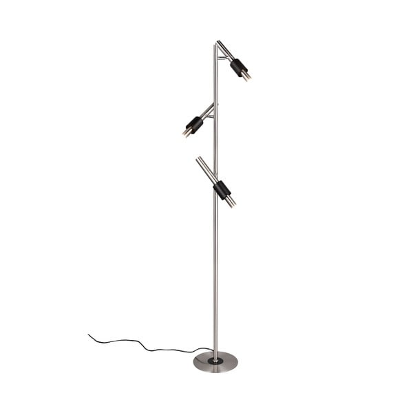 Čierna/v striebornej farbe LED stojacia lampa (výška  150 cm) Ikaris – Trio Select-image-1