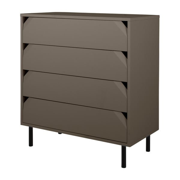 Tmavosivá vysoká komoda 90x96 cm Corner - Tenzo-image-1