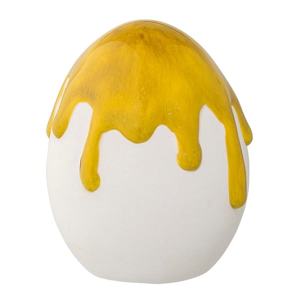Žltá kameninová dekorácia v tvare vajca Bloomingville Mia