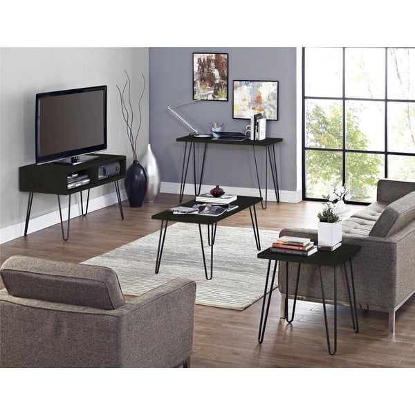 Tmavosivý TV stolík v dekore duba 107x63 cm Owen – Støraa-image-1