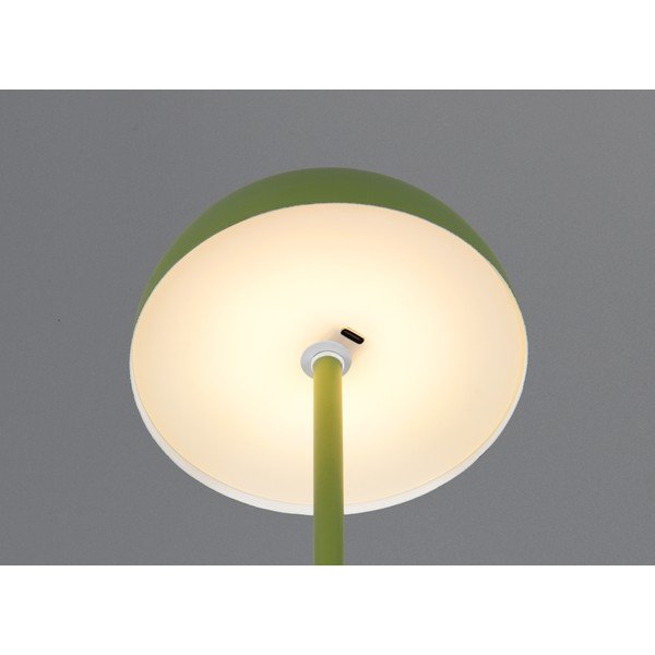 Zelená LED stolová lampa s kovovým tienidlom (výška  21 cm) Munoz – Reality-image-1