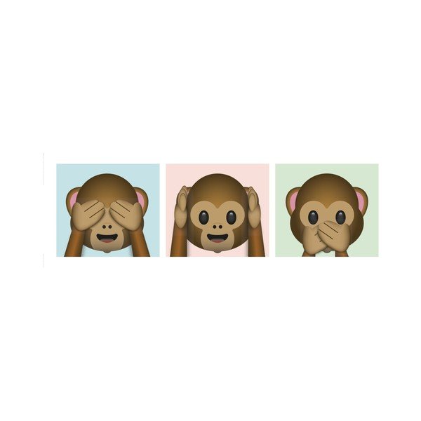 Obraz na plátne OrangeWallz Emoji Monkey, 30 x 90 cm-image-4