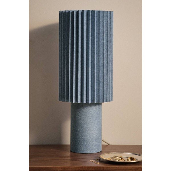 Modrá ľanová stolová lampa (výška  45 cm) Harriet – Jotex-image-2