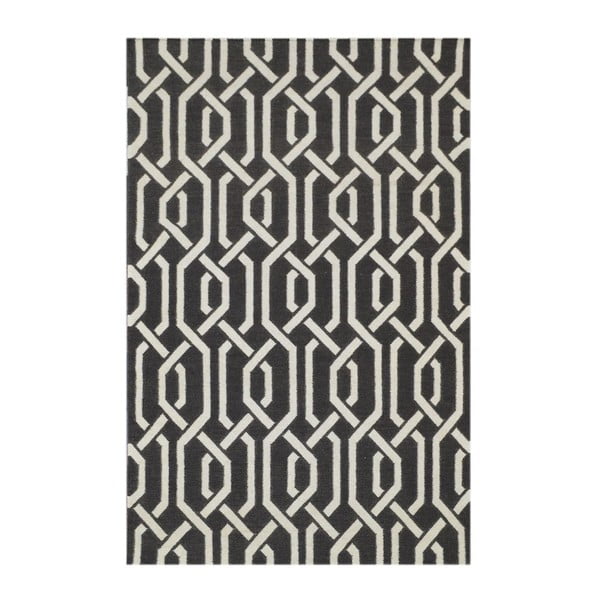 Vlnený koberec Camila tmavo šedý, 140x200 cm