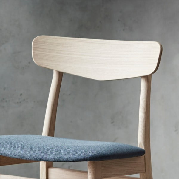 Jedálenská stolička z dubového dreva v modro-prírodnej farbe Mosbøl – Hammel Furniture-image-3