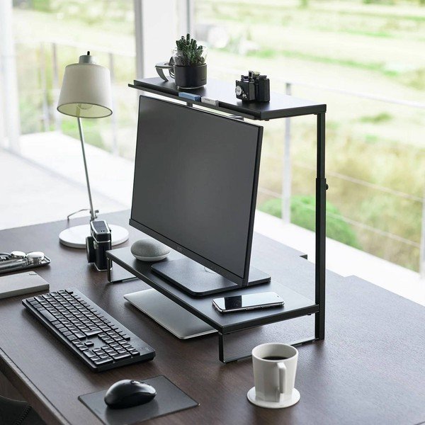 Čierny kovový stojan na monitor Tower – YAMAZAKI-image-1