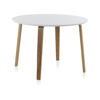 Biely okrúhly jedálenský stôl Geese, ⌀ 110 cm