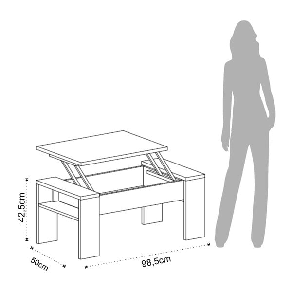 Sivo-biely konferenčný stôl s úložným priestorom Tomasucci James-image-2
