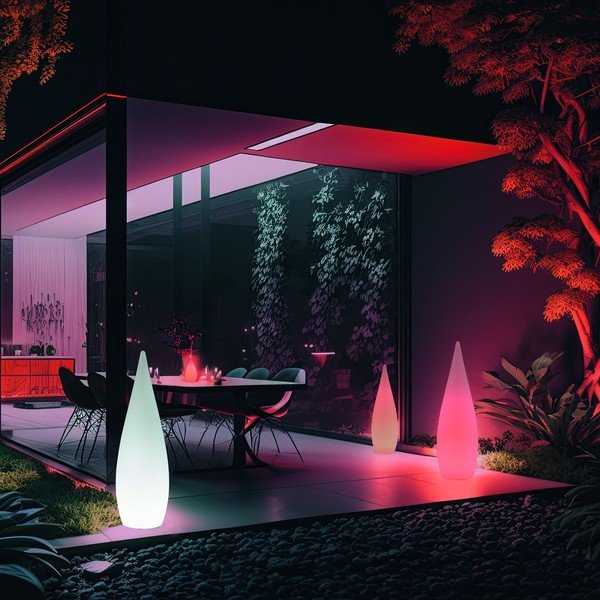 LED solárne vonkajšie svietidlo ø 25 cm Palmas - Reality-image-2