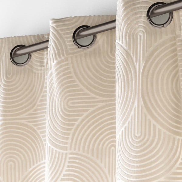 Béžový zamatový záves 135x260 cm Eva – douceur d'intérieur-image-2