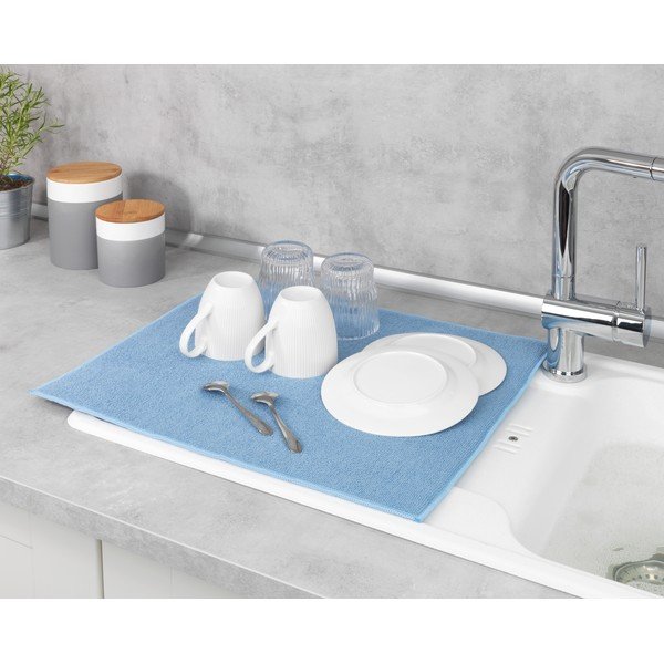 Modrá absorpčná podložka na umytý riad Wenko Miko-image-1
