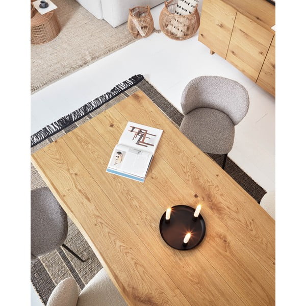 Jedálenský stôl s doskou v dubovom dekore v prírodnej farbe 90x160 cm Lotty – Kave Home-image-2