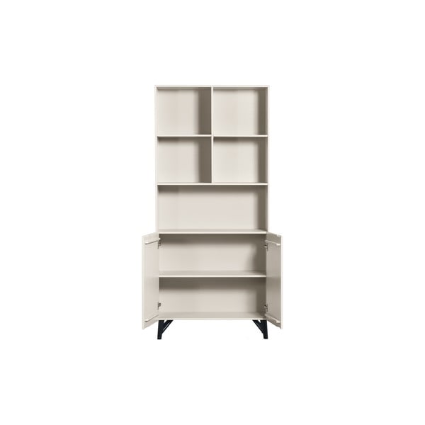 Krémová knižnica z borovicového dreva 90x200 cm Miller - WOOOD-image-2