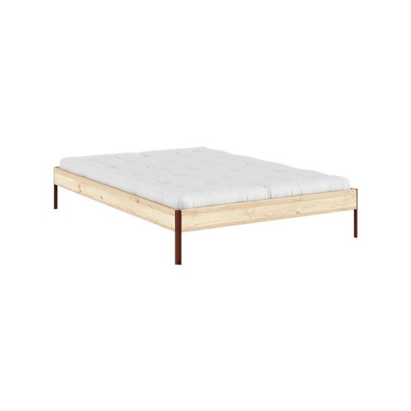 Dvojlôžková posteľ z borovicového dreva bez čela s roštom 160x200 cm v prírodnej farbe Core – Karup Design-image-3