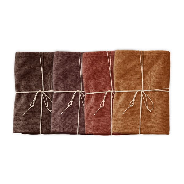 Súprava 4 látkových obrúskov s prímesou ľanu Really Nice Things Red Gradient, 43 x 43 cm-image-1