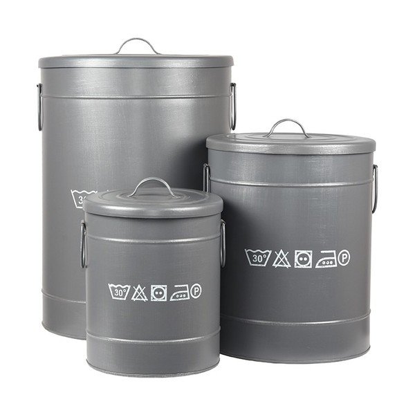 Kovový kôš na špinavé prádlo LABEL51, ⌀ 40 cm-image-4