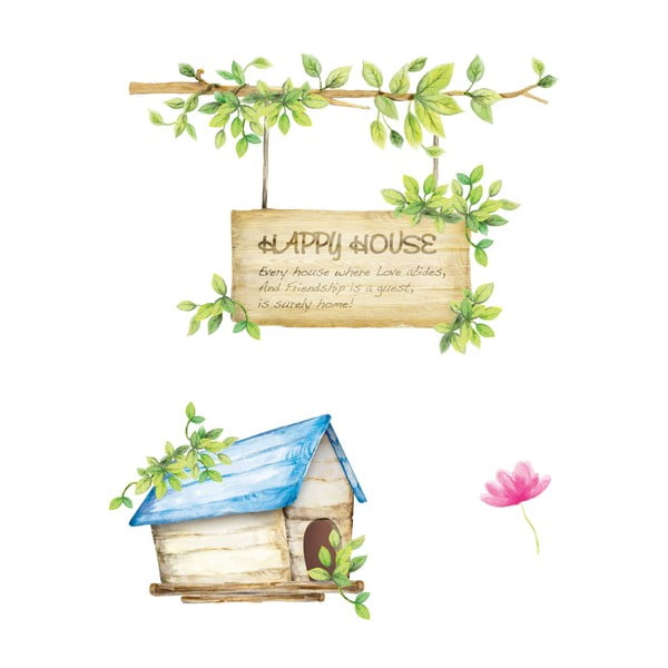 Sada samolepiek Ambiance Happy House, 42 × 30 cm-image-2