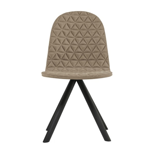 Béžová stolička s čiernymi nohami IKER Mannequin Triangle