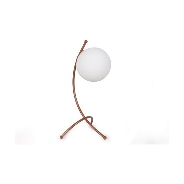 Stolová lampa v bielo-bronzovej farbe so skleneným tienidlom (výška 43 cm) Yay – Opviq lights