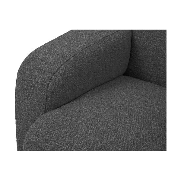 Tmavosivá rohová pohovka z textílie bouclé (pravý roh) Molino – Micadoni Home-image-4