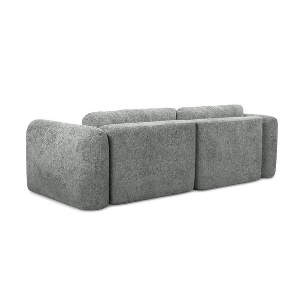 Sivá ženilková rozkladacia/s úložným priestorom rohová pohovka (pravý roh/s leňoškou) Mele – Makamii-image-3