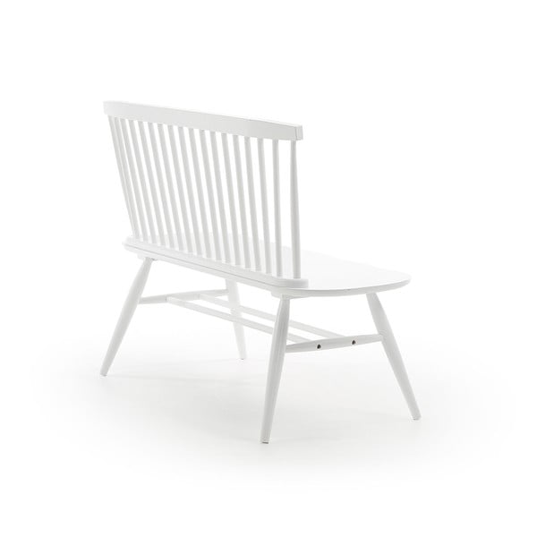 Biela sedacia lavica z kaučukového dreva Kave Home Slover, 120 × 53 cm-image-3