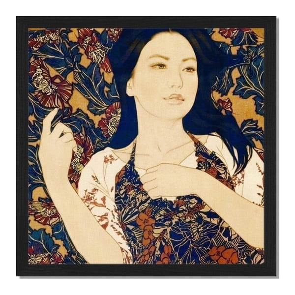 Obraz v ráme Liv Corday Asian Mariko, 40 x 40 cm