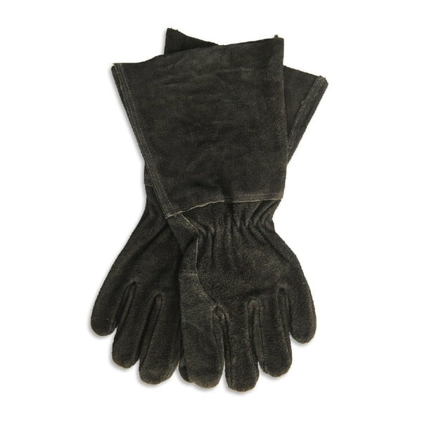 Čierne semišové rukavice Garden Trading Gaunlet Black, dĺžka 38,5 cm