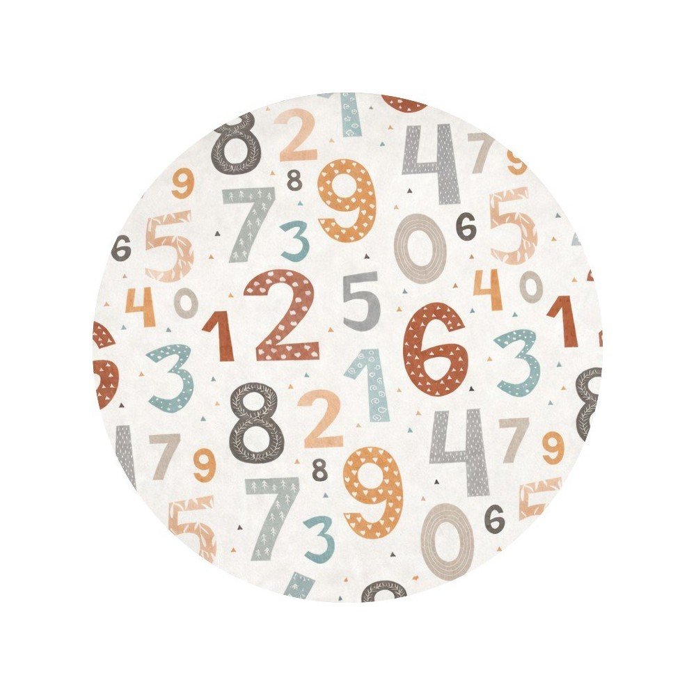 Prateľný detský hrací koberec ø100 cm Happy Numbers – Mila Home