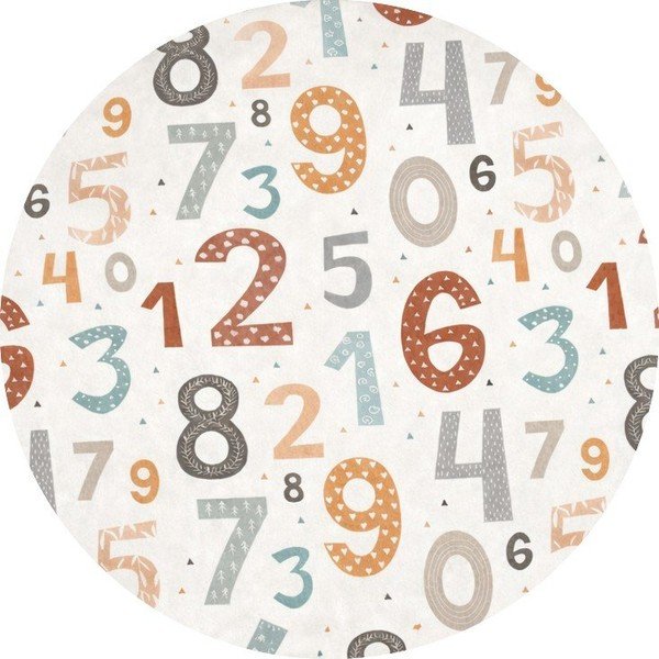 Prateľný detský hrací koberec ø100 cm Happy Numbers – Mila Home