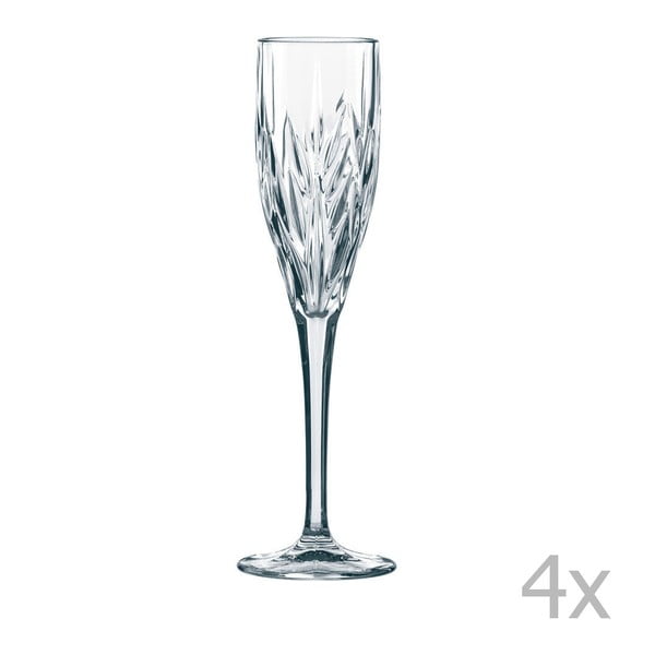 Sada 4 pohárov na sekt z krištáľového skla Nachtmann Imperial Sparkling, 140 ml