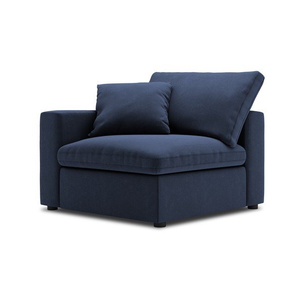 Tmavomodrá rohová časť modulárnej menčestrovej pohovky Windsor & Co Sofas Galaxy, ľavý roh-image-2