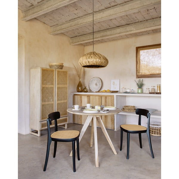 Čierna jedálenská stolička z bukového dreva Kave Home Romane-image-3