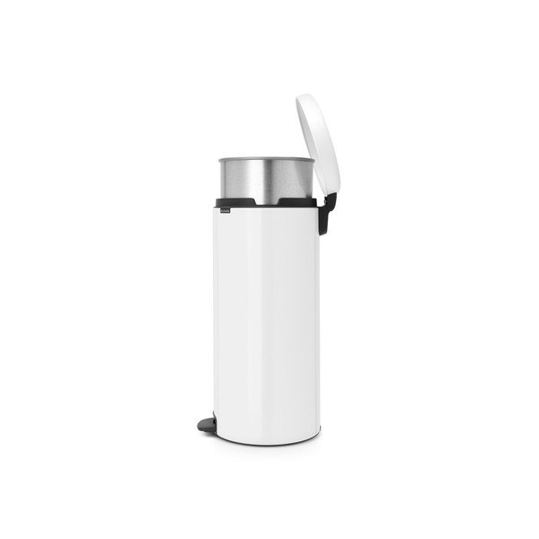 Biely pedálový oceľový odpadkový kôš 30 l NewIcon – Brabantia-image-1