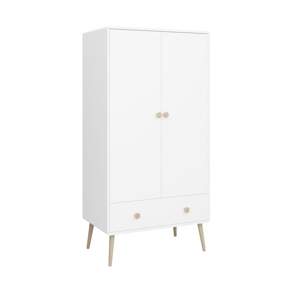 Biela detská šatníková skriňa 80x160 cm Gaia - Tvilum-image-2