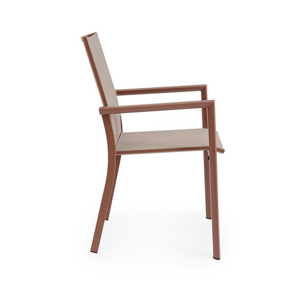 Taupe kovová záhradná stolička Konnor – Bizzotto-image-3