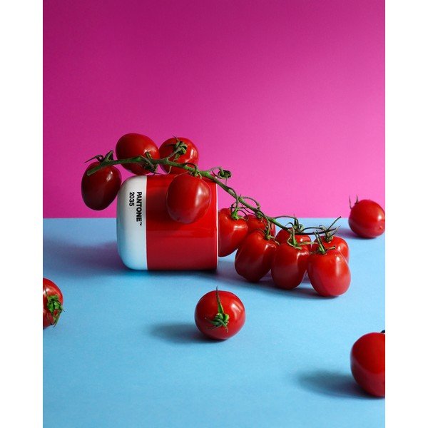 Červená porcelánová šálka na cappuccino 175 ml Red 2035 – Pantone-image-1