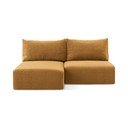 Oranžová rozkladacia/s úložným priestorom rohová pohovka (ľavý roh) Kalena – Makamii