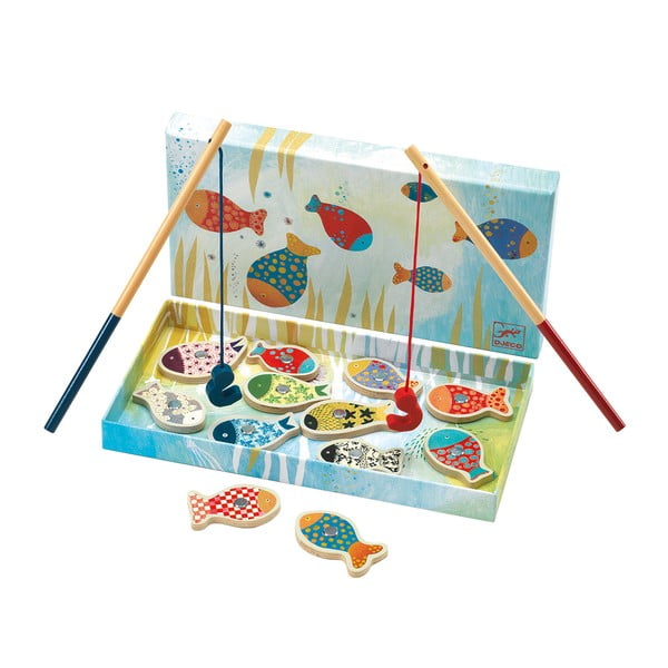 Detská drevená hra s magnetickými rybkami Djeco
