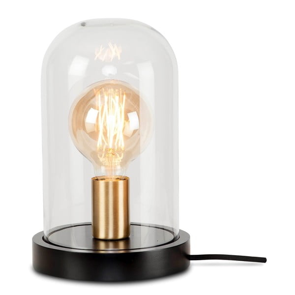 Čierna stolová lampa so skleneným tienidlom (výška 30 cm) Seattle – it&#39;s about RoMi