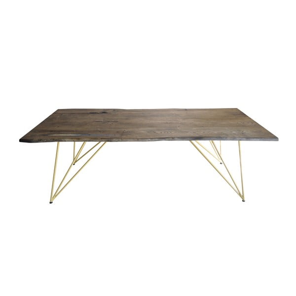 Jedálenský stôl s doskou z masívneho akáciového dreva Flame furniture Inc. Amber, 100 x 220 cm