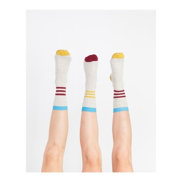 Sada 3 ponožiek Really Nice Things Multi Stripes, veľ. L/XL
