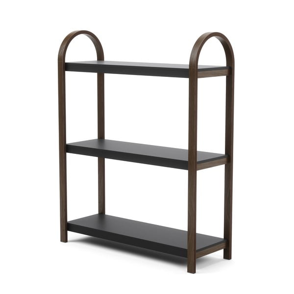 Čierny prírodný regál v dekore orecha 72x90 cm Bellwood - Umbra-image-3