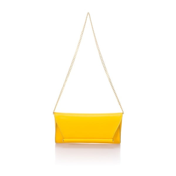 Žltá kožená listová kabelka Giorgio Costa Ariana