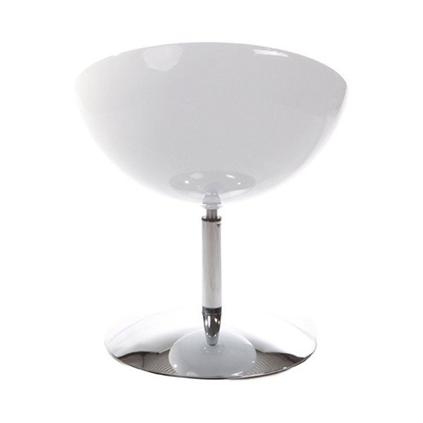 Biele otočné kreslo Kokoon Design Bowl-image-1