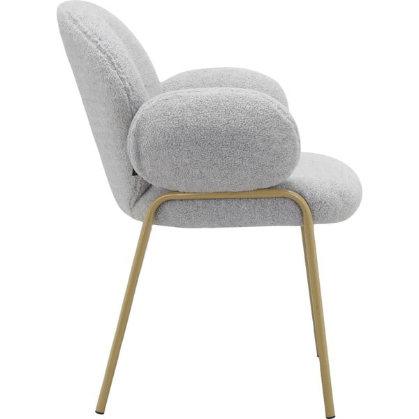 Svetlosivé čalúnené jedálenské kreslá v súprave s podrúčkami 2 ks Iwama – Støraa-image-3