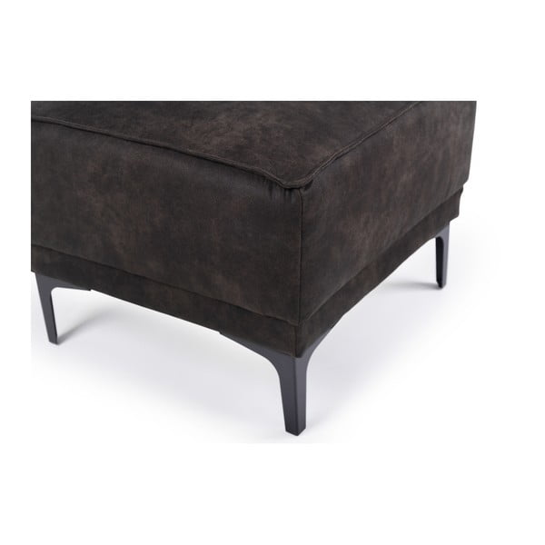 Antracitový taburet z imitácie kože Copenhagen – Scandic-image-4